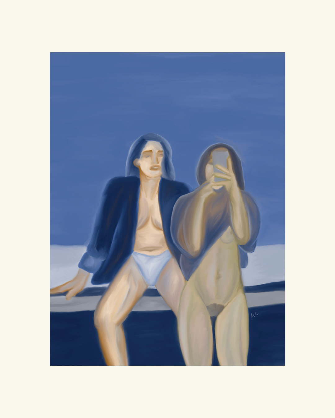 Blue W