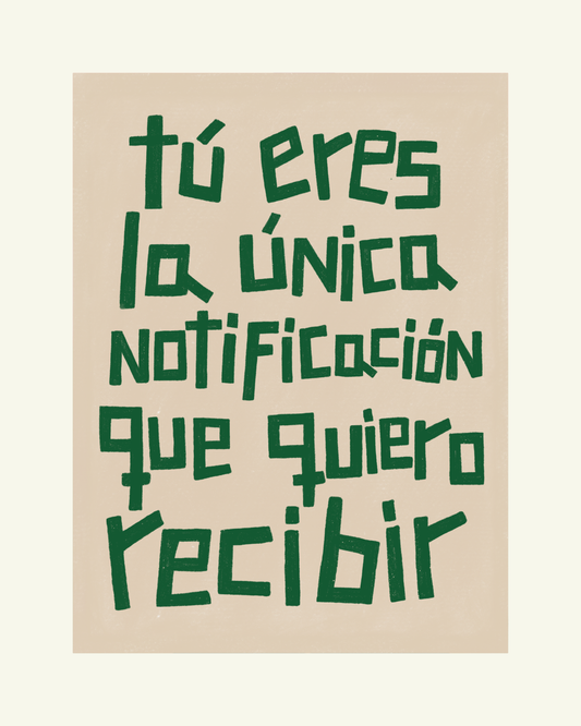 La única notificación